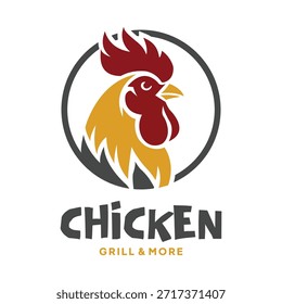 Frango sinal restaurante logotipo vetor arte design