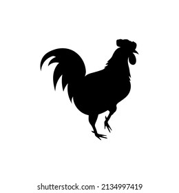 Chicken silhouette icon design template vector isolated