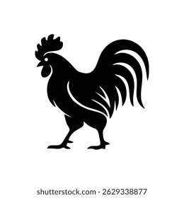 chicken silhouette icon with various poses