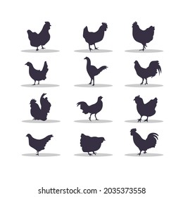 Chicken silhouette vector illustration design