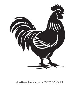 Conjunto de Ilustración vectorial de silueta de pollo