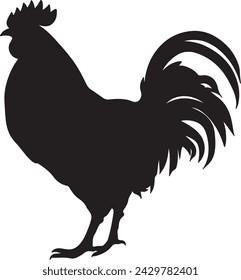 Ilustración vectorial de la silueta del pollo