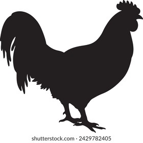 Ilustración vectorial de la silueta del pollo