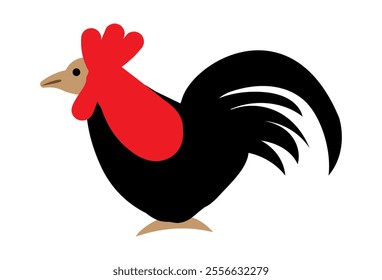 chicken simple, rooster hand drawn for thai lampang symbol, chicken cartoon paint for bowl ceramic thailand traditional