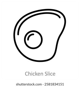 Chicken Slice and meat icon concept