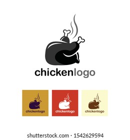 chicken smart logo for restaurant, simple branding icons