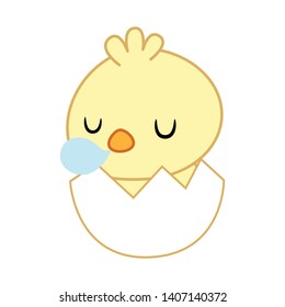 Chicken smile. Delicious, - Vector