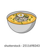 Chicken Soto or Soto Ayam in Indonesia. Soto ayam is a traditional Indonesian dish which uses ingredients such as chicken, vermicelli, bean sprout with turmeric as main ingredient add in the broth.