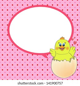 chicken with speech bubble