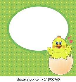 chicken with speech bubble vector