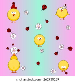 Chicken in spring