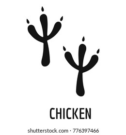Chicken step icon. Simple illustration of chicken step vector icon for web
