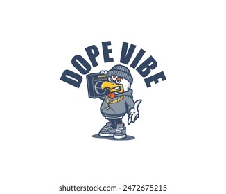 Chicken street hip hop character logo