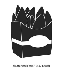 Chicken strips vector icon.Black vector icon isolated on white background chicken strips.