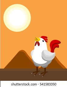 chicken and sunrise.