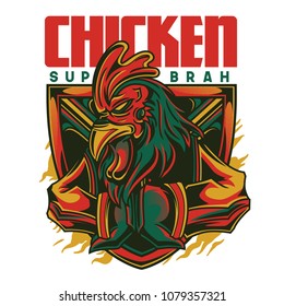 Chicken Sup Brah Illustration