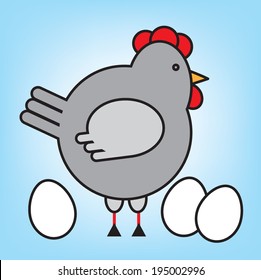 chicken symbol. vector illustration