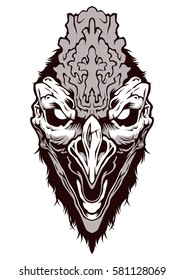 Chicken Tattoo Vector Art Objects