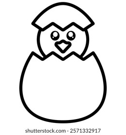 a chicken that has just hatched from an egg