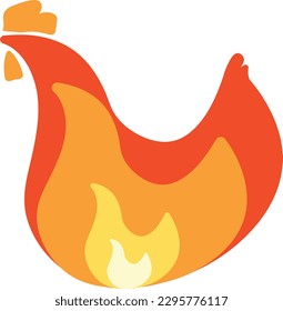A Chicken that Shaped Like Fire
