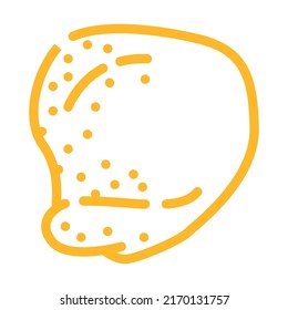 chicken thigh color icon vector. chicken thigh sign. isolated symbol illustration