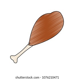 Chicken thigh food scribble