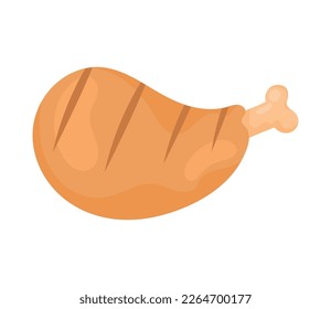 chicken thigh grill food icon