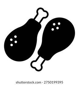 Chicken thigh icon for protein source food