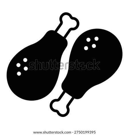 Chicken thigh icon for protein source food