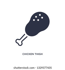 chicken thigh icon. Simple element illustration from bistro and restaurant concept. chicken thigh editable symbol design on white background. Can be use for web and mobile.