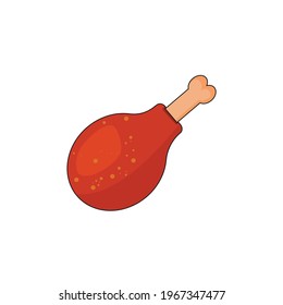 Chicken thigh icon, suitable for use in restaurant menus or culinary businesses.