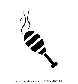 chicken thigh icon. vector illustration - high quality black style vector icons