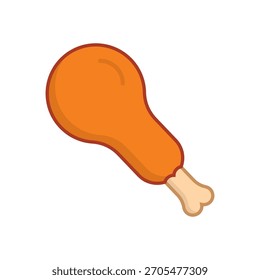 chicken thigh icon vector illustration