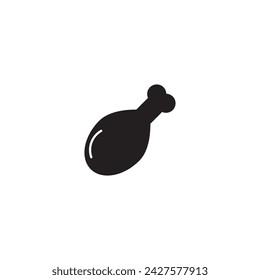 chicken thigh icon vector ilustration logo design