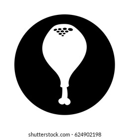 chicken thigh isolated icon