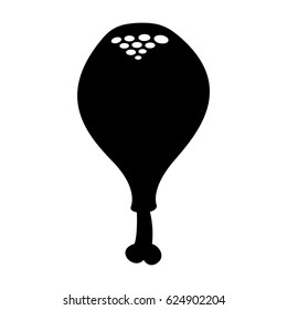 chicken thigh isolated icon