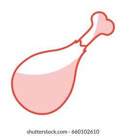 chicken thigh isolated icon