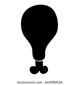 chicken thigh isolated icon