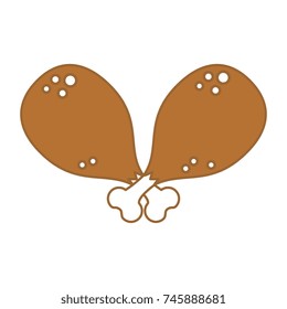 chicken thigh isolated icon