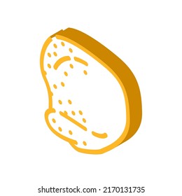 chicken thigh isometric icon vector. chicken thigh sign. isolated symbol illustration