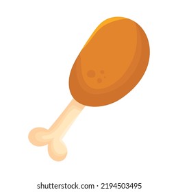 chicken thigh on white background