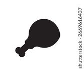 Chicken thigh vector icon symbol design