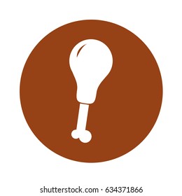 chicken thigh vector illustration