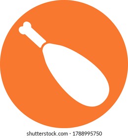 Los muslos de pollo icono estilo plano eps 10 para el diseño web y el uso de API