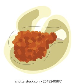chicken thighs icon, fried chicken