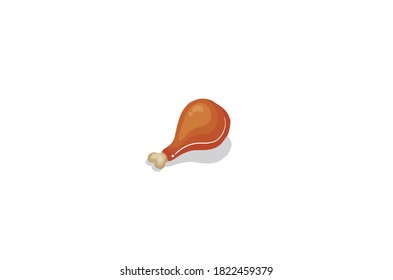 chicken thighs icon, chicken legs vector illustration isolated on white background