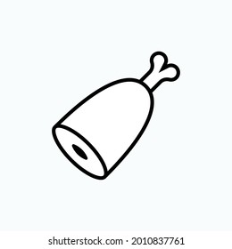 Chicken Thighs Icon. One of Nutrition Symbol  - Vector.