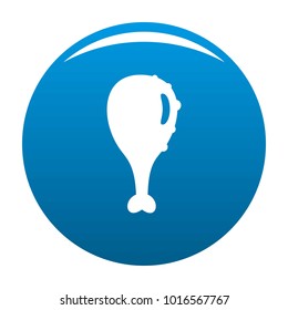 Chicken thighs icon vector blue circle isolated on white background 