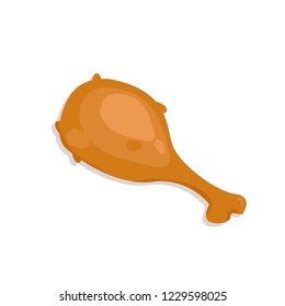 chicken thighs icon, vector fried chicken icon