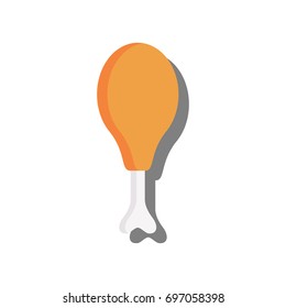 chicken thighs icon vector illustration